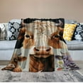 thumbnail image 2 of WERPE Highland Cow Throw Blanket is Super Soft and Warm,The Lightweight Flannel Blanket is for All-Season Use,A Great Choice for Gifts  White, 2 of 6