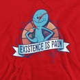 thumbnail image 2 of Rick and Morty Existence Is Pain Unisex Adult Pull-Over Hoodie, Red, Large, 2 of 5