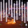 thumbnail image 3 of Bibana 16.9 Inch 10 Tubes Meteor Shower Lights 360 LED Waterproof Falling Rain Drop Christmas Lights Plug in for Indoor & Outdoor Holiday Garden Tree Christmas Party Home Decor (White), 3 of 5