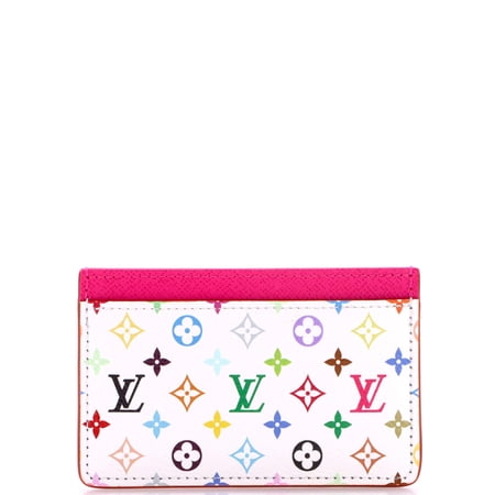 x Takashi Murakami Card Holder Monogram Multicolor with Leather By Rebag