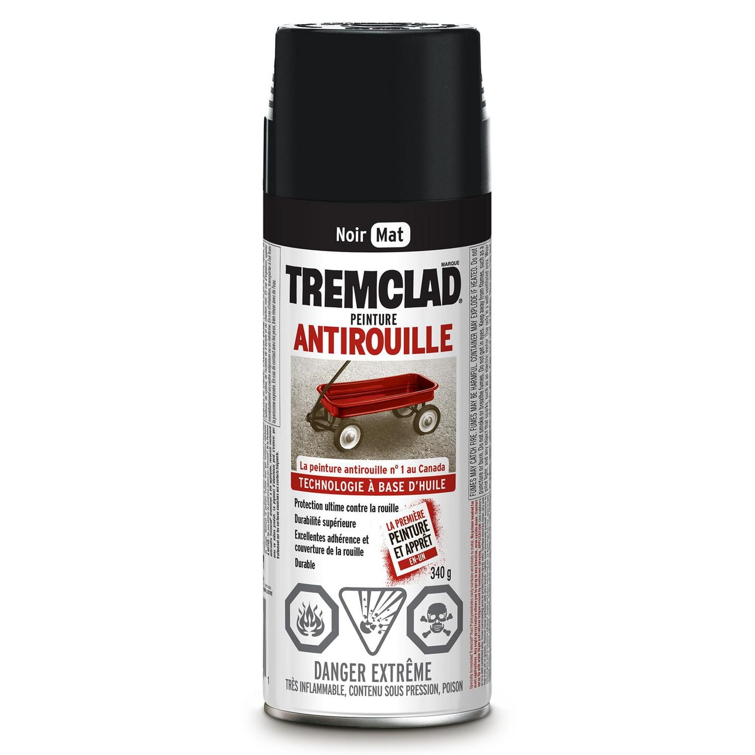 Rust-Oleum Tremclad Oil-Based Rust Paint in Flat black 340g