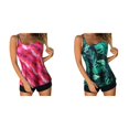 thumbnail image 1 of (2-Pack) Rinsvye Women'S High Waist Printed Tankini Swimsuit With Adjustable Straps And Removable Cups Two Piece Set For Swimwear Beach Pool Summer Outfit, 1 of 6