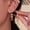 Gold, variant on Exquisite Gold-Tone Fish Bone CZ Dangle Earrings with Matching Ear Cuff - Minimalist Luxury for Every Look