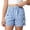 72Blue138, variant on CAIVO Kids Girls Summer Casual Loose Fit Plaid Shorts Elastic Waist Wide Leg Breathable Shorts With Pockets Soft Solid Color Bottoms For Holiday Travel