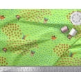 thumbnail image 2 of Soimoi Green Velvet Fabric Bow & Dog Face Cartoon Printed Craft Fabric by the Yard 58 Inch Wide, 2 of 3