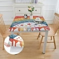 thumbnail image 2 of Acheng Rainbow Stars Digital Art Square Tablecloth 100% Polyester Fiber 46*46, 2 of 8
