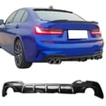 thumbnail image 2 of Ikon Motorsports Compatible with 19-22 BMW 3 Series G20 330i M Sport Ikon Style Rear Diffuser Bumper Lip Gloss Black - PP, 2 of 5