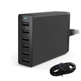 thumbnail image 2 of sweethay 1 Juego de cabezales de de recarga USB, herramientas de carga significativas multipropósito para casa, tienda, viajes, Teléfono y Comunicación Negro UE Plog, 2 of 6
