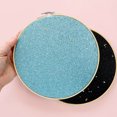 thumbnail image 4 of Round Badge Brooch Pennant Display Wall Hanging Pin Display Glitter Board Pin Holder Pin Collection Display Embroidery (Sky-blue), 4 of 8