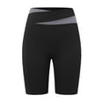 thumbnail image 4 of LIUJUNSHOP Womens Workout Set Fitness Yoga Pilates Crop Tank Twist Back Cami High Waisted Tummy Control Bike Short Black L, 4 of 5