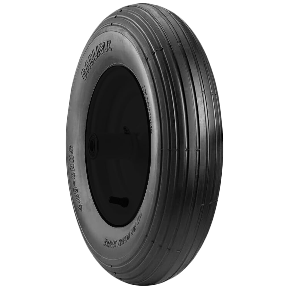 HI-RUN Wheelbarrow Tire/Wheel Assembly 13" Flat Free with universal bearing kit 