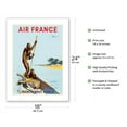 thumbnail image 2 of French West Africa - France - Vintage Airline Travel Poster by Albert Brenet c.1949 - Fine Art Matte Paper Print (Unframed) 18x24in, 2 of 4