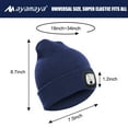 thumbnail image 2 of Unisex Beanie Hat with LED Light-AYAMAYA Acrylic Cap with USB Rechargeable Headlamp for Outdoor Hunting Camping Knitted Winter Warm Hats with Adjustable Brightness Bright Head Lamps for Men(Blue), 2 of 7