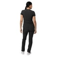 thumbnail image 2 of Adar Addition Go-Higher Scrub Set For Women - Notched V-Neck Scrub Top & Skinny Cargo Scrub Pants - A9600 - Black - S, 2 of 7