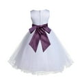 thumbnail image 2 of Ekidsbridal Girl Baptism Flower Girl Dress - White Tulle Rattail Edge 829S-A (Size: S-12), 2 of 3