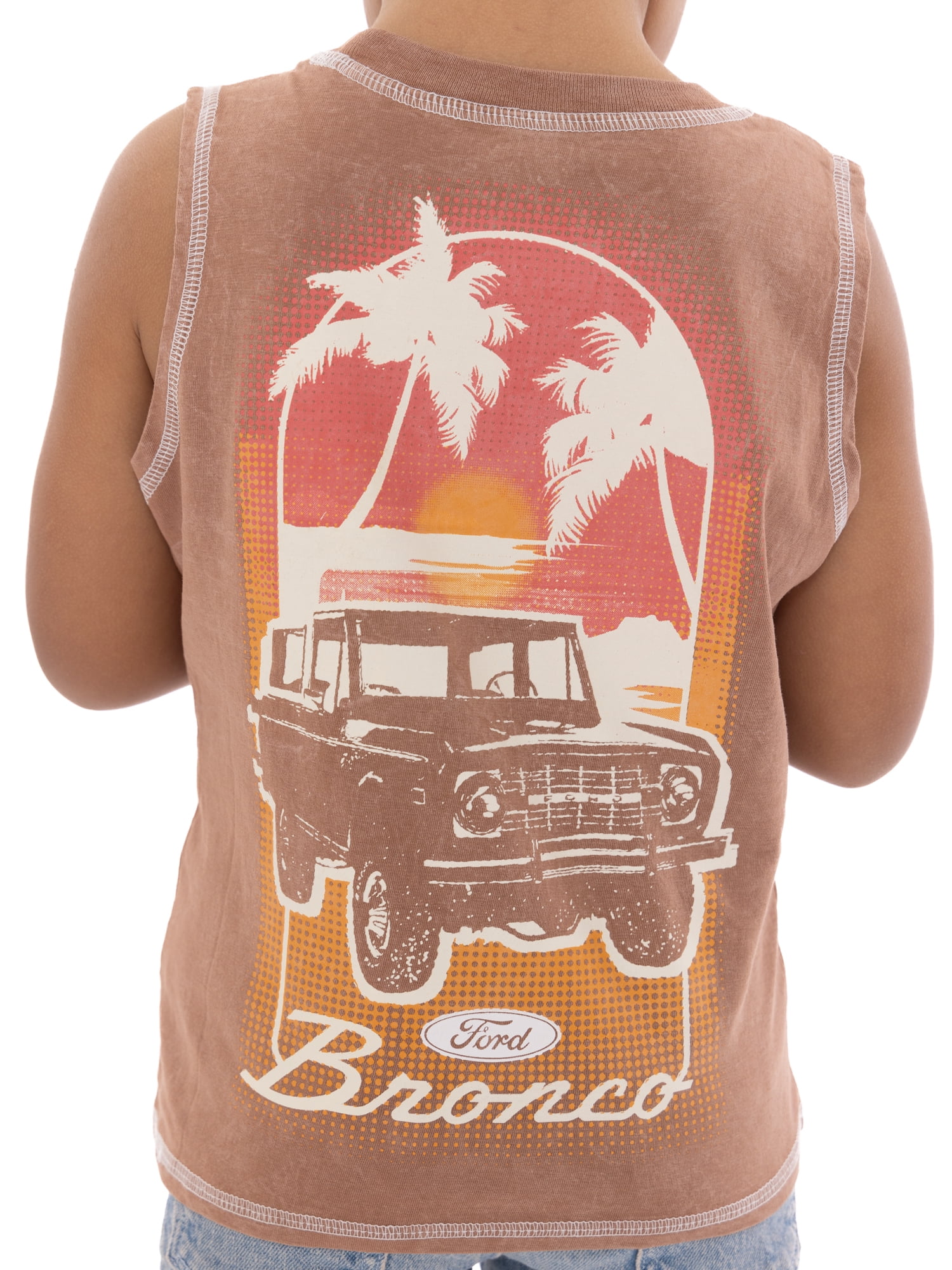 Ford Bronco Toddler Boys Tank Top with Front and Back Graphics, Sizes 12M-5T