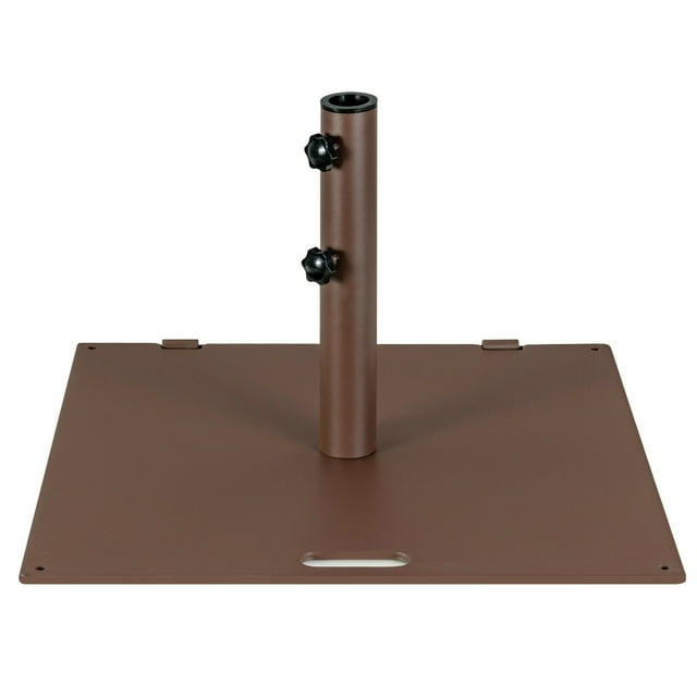 Gymax Base de Parasol de Patio 50 Lb Support 24 Pieds' Extérieur Carré Poignée de Marché Roue