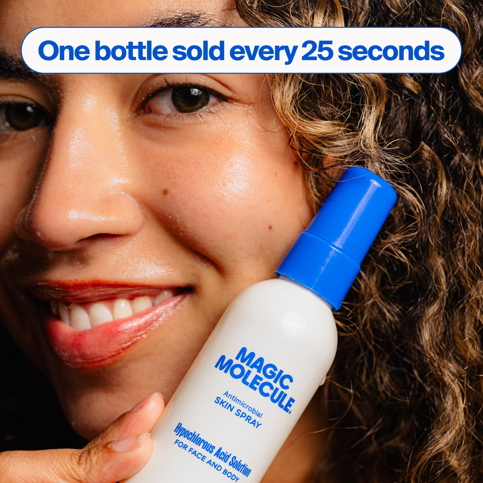 Magic Molecule Hypochlorous Acid Face & Body Spray for All Skin Types, 2 fl oz Mini