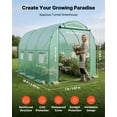 thumbnail image 2 of VEVOR Walk-in Tunnel Greenhouse, 10 x 7 x 7 ft Hoop House Greenhouse Tunnel with Watering System, Plant Hot House with Steel Frame, PE Cover, Roll-Up Zipper Door and 6 Windows for Outdoors, Green, 2 of 9