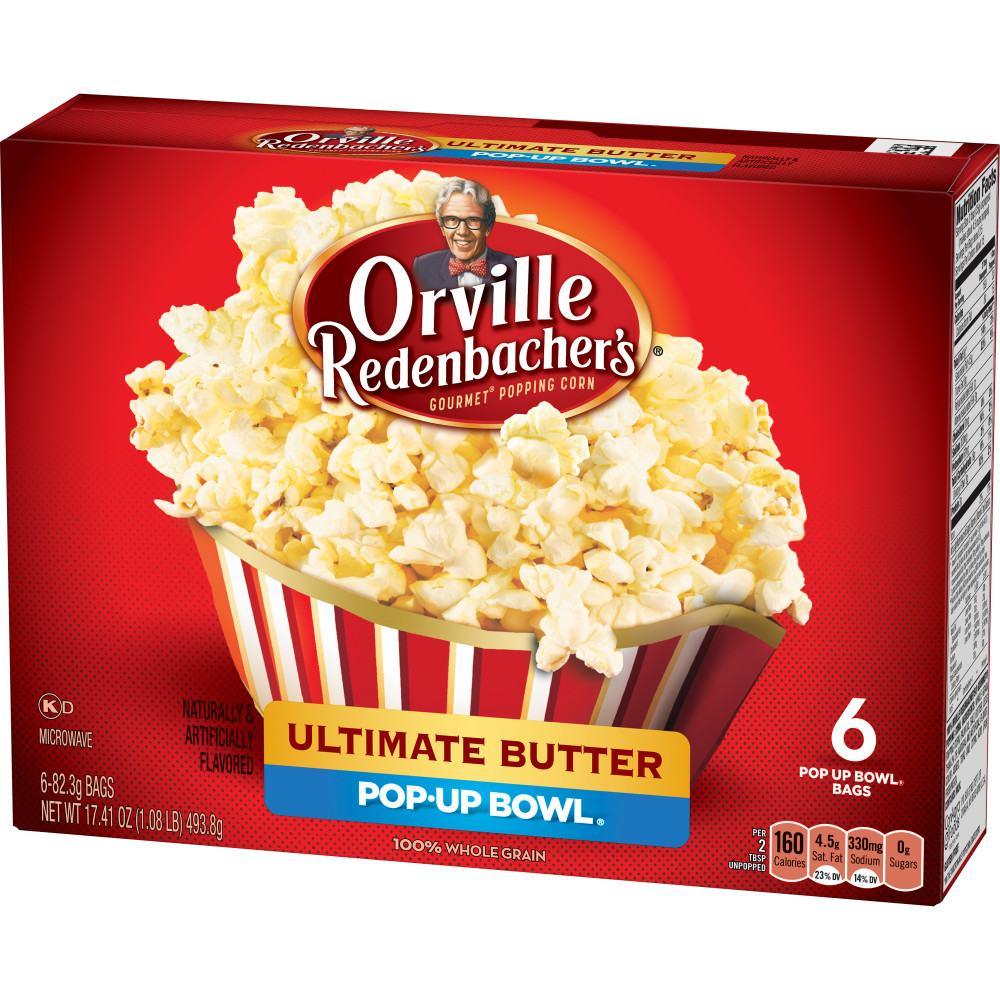 Orville Redenbachers Ultimate Butter Microwave Popcorn Pop Up Bowl 82.3g 6 Count - image 3 of 13