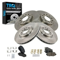 TRQ Front and Rear Brake Pad & Rotor Kit Brake Pads Brake Rotor Ceramic Fits Select 2015-2017 Chrysler 200