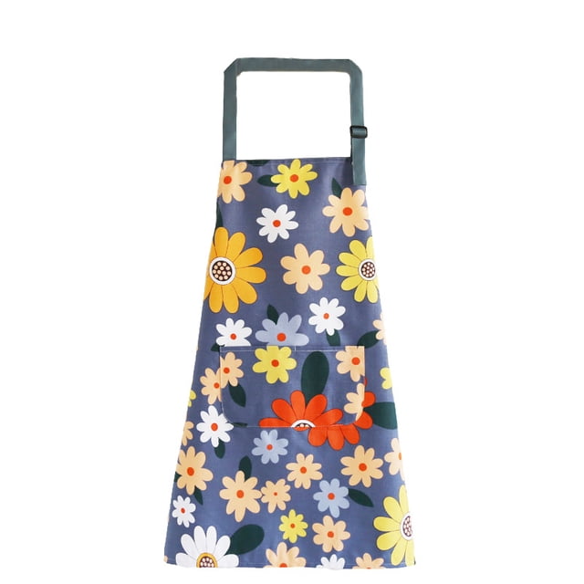 Delantal de poliéster con estampado floral colorido para mujeres y hombres