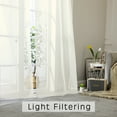 thumbnail image 3 of OVZME Ivory Sheer Curtains 96 Inches Long 2 Panels with Rod Pocket, Soft Voile Fabric for Light Filtering & Privacy, Elegant Drapes for Living Room or Bedroom Windows, Each 59" W x 96", Ivory, 3 of 9
