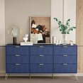 thumbnail image 7 of Anbuy 9 Drawer Dresser Navy with Gold Handles for Bedroom, Chest of Drawers & Long Dresser with Deep Drawers, Modern Wood Dressers for Closet Living Room（Navy Blue）, 7 of 7