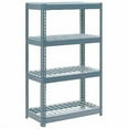 thumbnail image 2 of Global Industrial B2297507 Heavy Duty Shelving with 4 Shelves & Wire Deck - Gray - 36 x 18 x 72 in., 2 of 3