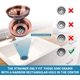 thumbnail image 2 of Copper Kitchen Sink Strainer Basket, 2 Pcs Stainless Steel Antique Copper Sink Drain Strainer and Sink Stopper for Standard 3-1/2 inch Sink Drain, with Metal Center Knob and Rubber Drain Stopper, 2 of 5