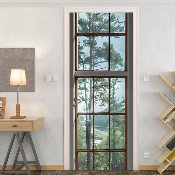 Glass Outside Landscape Door Stickers Muraux Home Wedding ration Wallpaper Poster Room r Aesthetic B