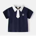 thumbnail image 5 of TOOYOU Boys Polo Shirt Summer Short Sleeve Tee T Shirt Casual Kids Top With Breathable Collar For Toddler & Children Size 3-4 Years Navy, 5 of 5