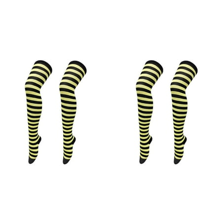 2 Pack Christmas High Long Stockings Over Knee Socks Christmas Party Socks Knee High Long Striped Stocking Socks 1 Pair Fishnet Stockings for Women Petite Fishnet Thigh High Lingerie for Women with