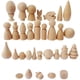 thumbnail image 2 of Muñecas de clavija de madera sin terminar para manualidades, 1 unidad, espacios en blanco de madera Natural para adornos navideños de madera, decoración del hogar, 2 of 4