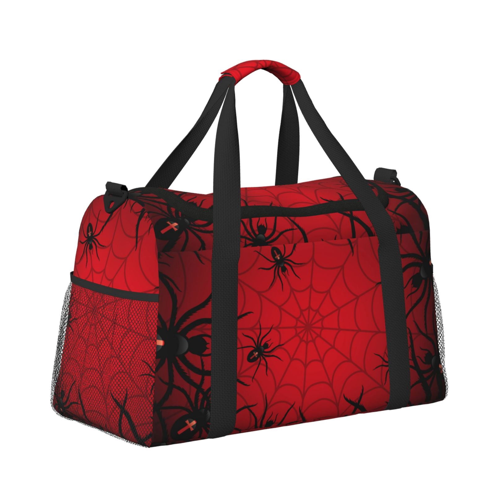 Fuzoiu Spiders On The Web And Space Print Travel Duffle Bag,Carry On Tote Bags,Duffel Bag,Sport Gym Bag, Hospital Bag for Labor and Delivery, Overnight Bag,Luggage Bag