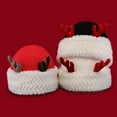 thumbnail image 3 of Yokua Knitting Santa Hat Thicken Plush for Holiday Christmas New Year Symbol, 3 of 19