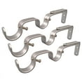 thumbnail image 3 of Sturdy Iron Curtain Pole Bracket Metal Heavy Duty Rod Wall Brackets Holders Easy to Install Screws Kits -, 3 of 6