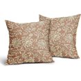 thumbnail image 2 of Vintage Floral Pillow Covers 16x16 Set of 2 Brown Retro Botanical Flower Pattern Print Neutral Decorative Throw Pillow Cases Boho Outdoor Rustic Farmhouse Decoration for Sofa Couch Bed, 2 of 7