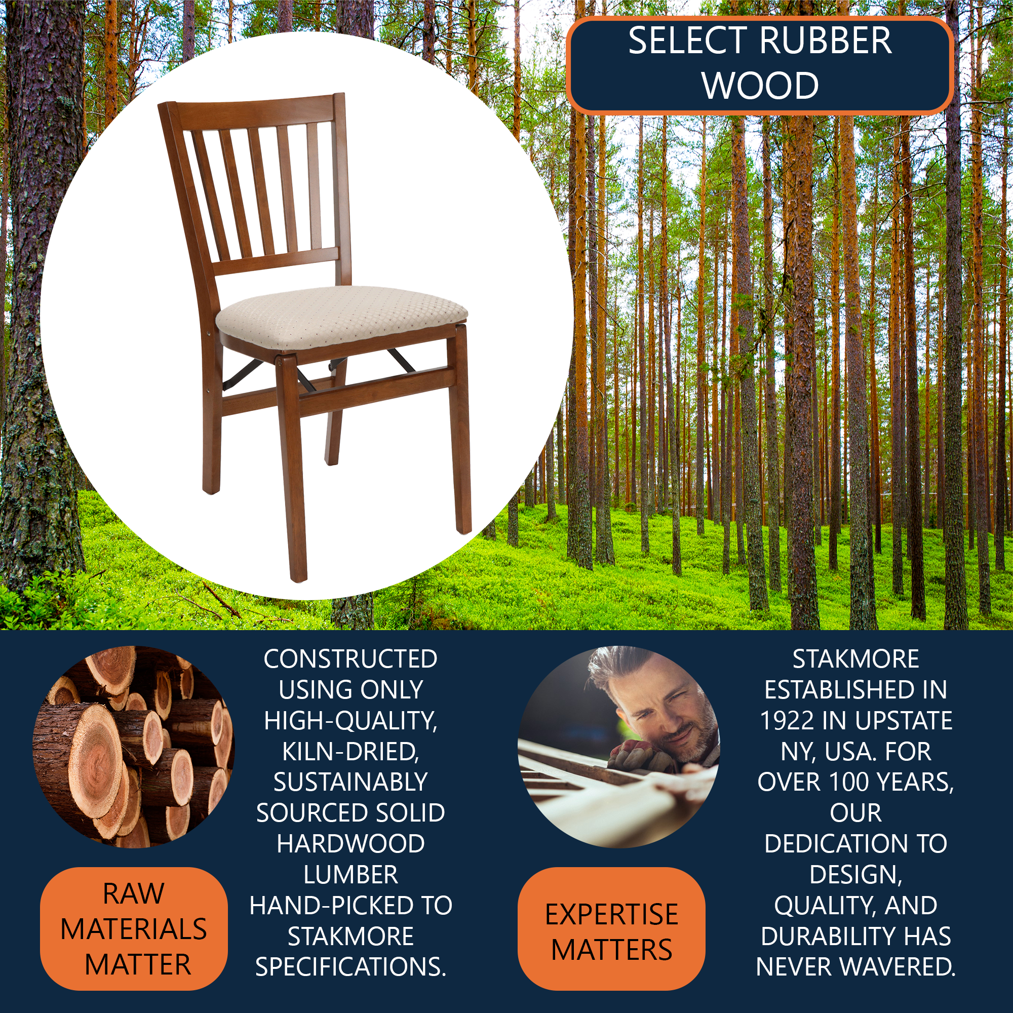 Stakmore School House Folding Hardwood Chair -Fruitwood (2-Pack)