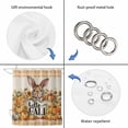 thumbnail image 4 of Thanksgiving Rabbit Shower Curtain, Waterproof Shower Curtains for Bathroom, Fall Pumpkin Sunflower Retro Orange Plaid Washable Fabric Bathtub Curtain Set Bath Decor with 12 Hooks Standard 72"x72", 4 of 8