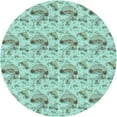 thumbnail image 1 of Ahgly Company Indoor Round Patterned Dinosaur Green Area Rugs, 4' Round, 1 of 6