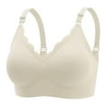 thumbnail image 1 of JIUKE Full Coverage Bras for Women Wireless Seamless Smoothing Sleep Bras Adjustable Strap Soft Bras White M, 1 of 2