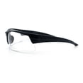 thumbnail image 5 of ANSI Z87.1 Safety Glasses Clear Lens Lightweight Protective Eyewear UV400 Impact Resistant Wraparound Design All Black, 5 of 7