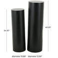 thumbnail image 3 of DecMode 40", 34"H Black Wood Handmade Pedestal Pedestal Table, 2-Pieces, 3 of 9