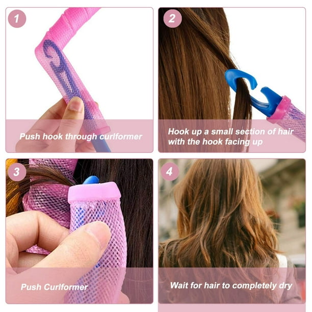 28Pcs Spiral Hair Rollers Magic Hair Curlers No Heat DIY Waves Rollers with Styling Hooks Alligator Hair Clips Comb Magic Styling Kit for Most Kinds of Hairstyles 17.7 inch Walmart