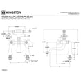 thumbnail image 2 of Kingston Brass KS228ORB Kingston Three-Handle 2-Hole Deck-Mount Clawfoot Tub Faucet with Hand Shower in Oil Rubbed Bronze, 2 of 5