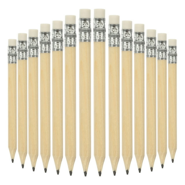 35 lápices cortos de madera con goma de borrar, ideales para golf.