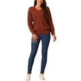 thumbnail image 2 of INSPIRE CHIC Women's V Neck Long Sleeve Sweater Casual Loose Chunky Warm Pullover Sweater Top, 2 of 4