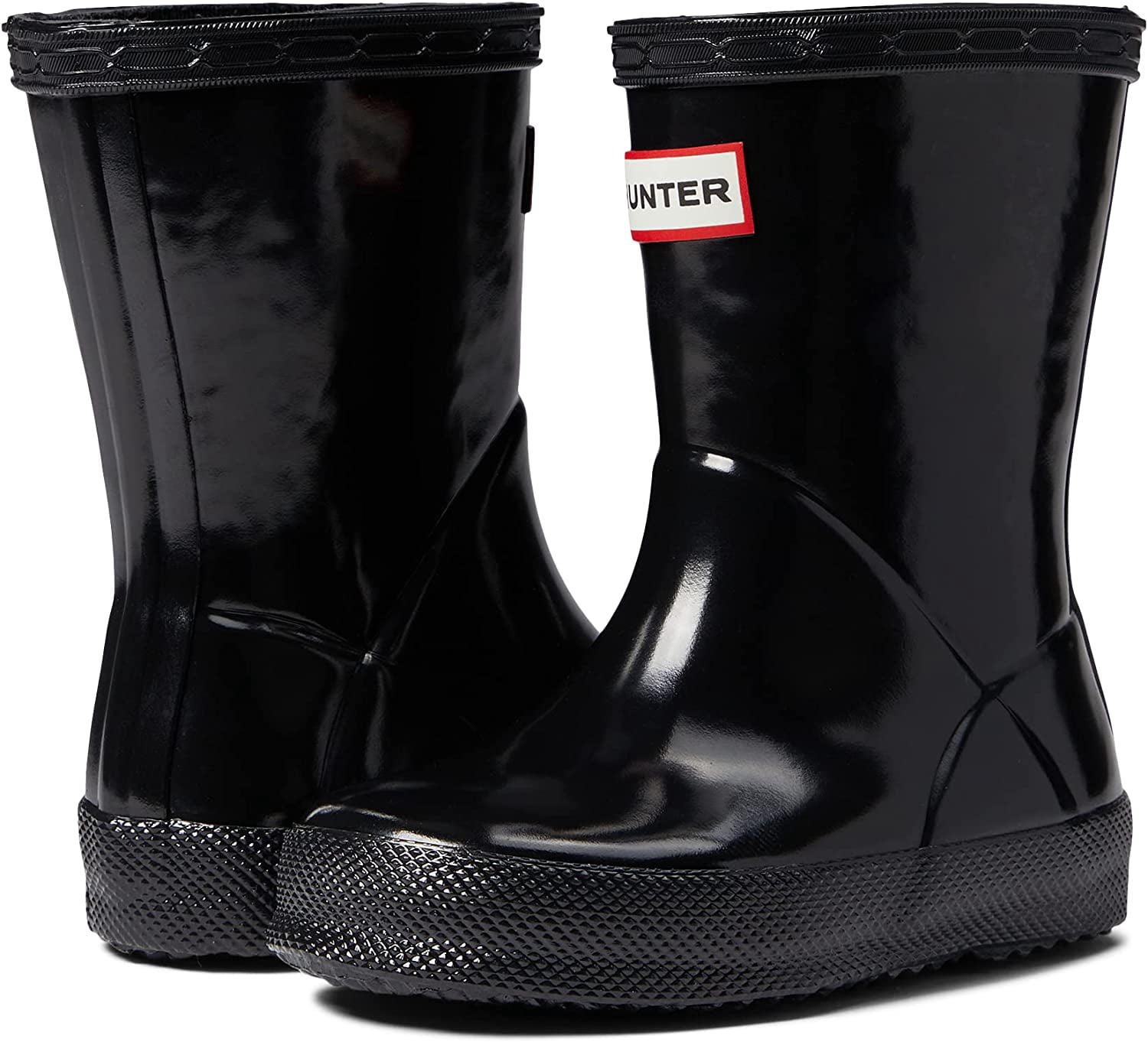 Hunter Toddlers Original First Classic Gloss Rain Boots, Black,5 M US