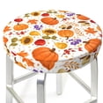 thumbnail image 3 of Lsque Autumn Plants Pattern Round Bar chair cushion covers Velvet Fabric Premium Comfort Protects from Scratches and Stains for 14-17 Inch Chair-14 inch, 3 of 7
